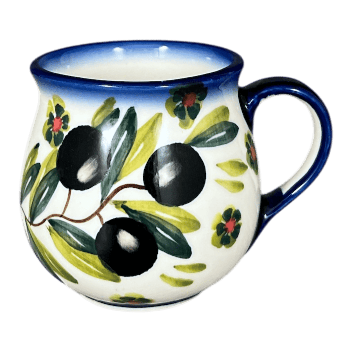 Mug, Belly Mug, 8 oz Small, WR (WR14N) in "Olive Grove" by W.R. Ceramika | WR14N-WR56