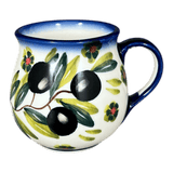 Mug, Belly Mug, 8 oz Small, WR (WR14N) in "Olive Grove" by W.R. Ceramika | WR14N-WR56