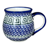 Mug, Belly Mug, 10 oz. Medium, WR (WR14T) in "Greek Columns" by W.R. Ceramika | WR14T-NP20