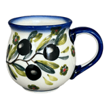 Mug, Belly Mug, 10 oz. Medium, WR (WR14T) in "Olive Grove" by W.R. Ceramika | WR14T-WR56