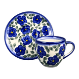 Cup & Saucer, 5oz, WR, WR, (WR17HI) in "Pansy Storm" by W.R. Ceramika | WR17HI-EZ3