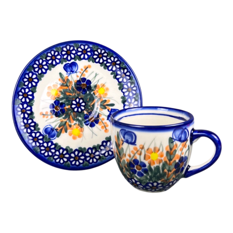 Cup & Saucer, 5oz, WR, WR, (WR17HI) in "Butterfly Delight" by W.R. Ceramika | WR17HI-PP2