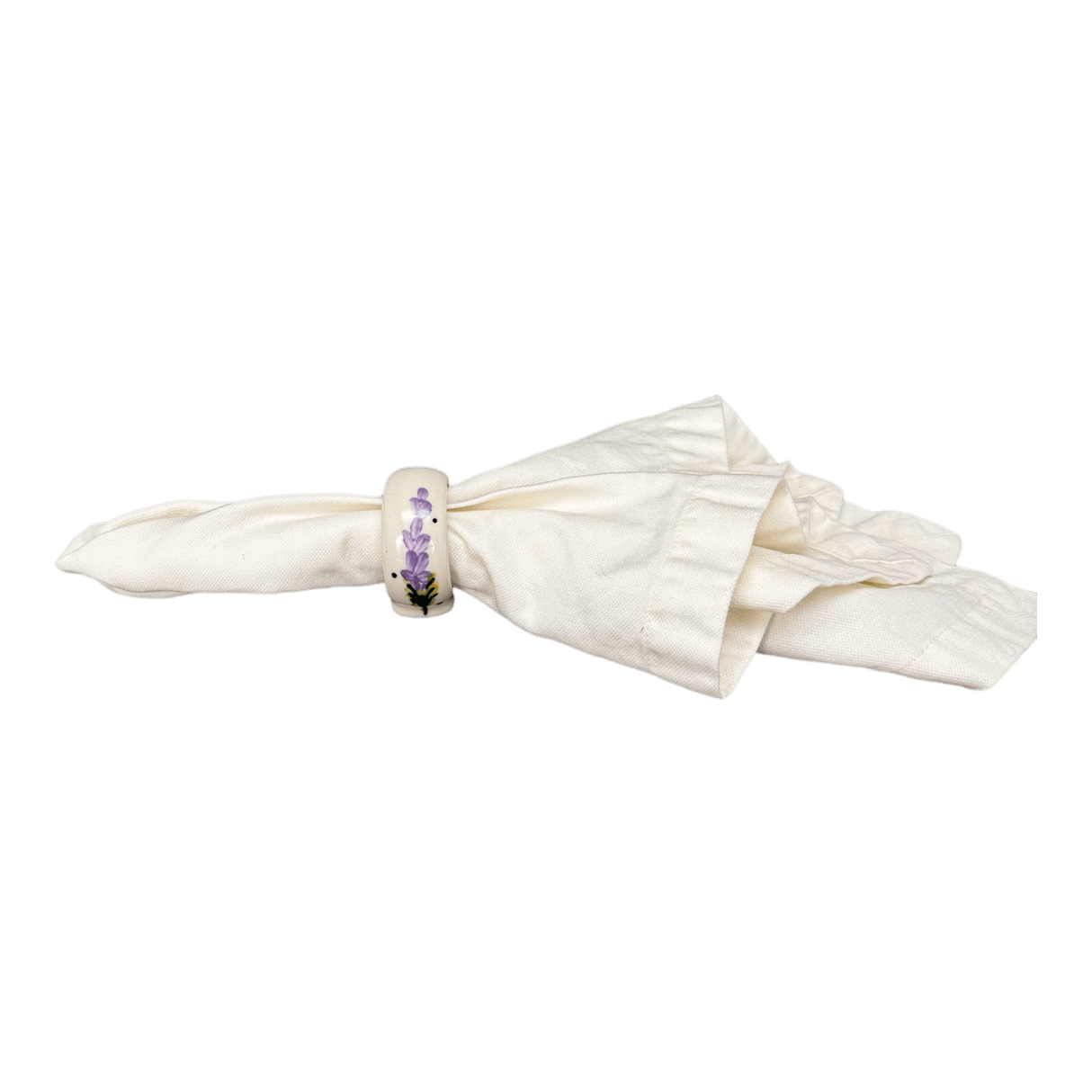 Napkin Ring, 2", WR (WR18B) in "Lavender Fields" by W.R. Ceramika | WR18B-BW4