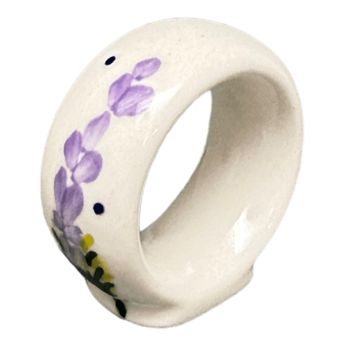 Napkin Ring, 2", WR (WR18B) in "Lavender Fields" by W.R. Ceramika | WR18B-BW4