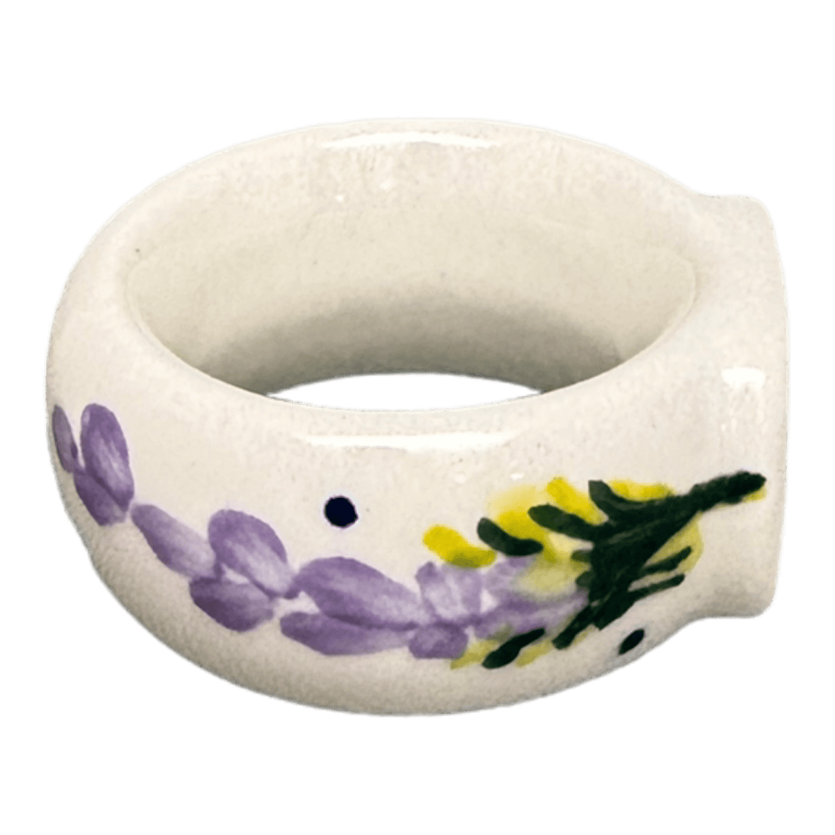 Napkin Ring, 2", WR (WR18B) in "Lavender Fields" by W.R. Ceramika | WR18B-BW4