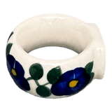 Napkin Ring, 2", WR (WR18B) in "Pansy Storm" by W.R. Ceramika | WR18B-EZ3