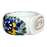 Napkin Ring, 2", WR (WR18B) in "Chamomile" by W.R. Ceramika | WR18B-RC4