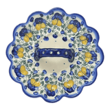 Plate, Round, Egg Plate, With Handle, 9.5", WR (WR19B) in "Pansy Wreath" by W.R. Ceramika | WR19B-EZ2