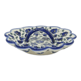 Plate, Round, Egg Plate, With Handle, 9.5", WR (WR19B) in "Pansy Storm" by W.R. Ceramika | WR19B-EZ3