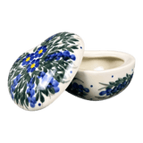 Heart Box, 3.5", WR (WR21A) in "Delphinium Spray" by W.R. Ceramika | WR21A-BW3