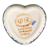 Heart Box, 3.5", WR (WR21A) in "Delphinium Spray" by W.R. Ceramika | WR21A-BW3