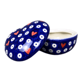 Heart Box, 3.5", WR (WR21A) in "Hearts & Dots" by W.R. Ceramika | WR21A-SMA2