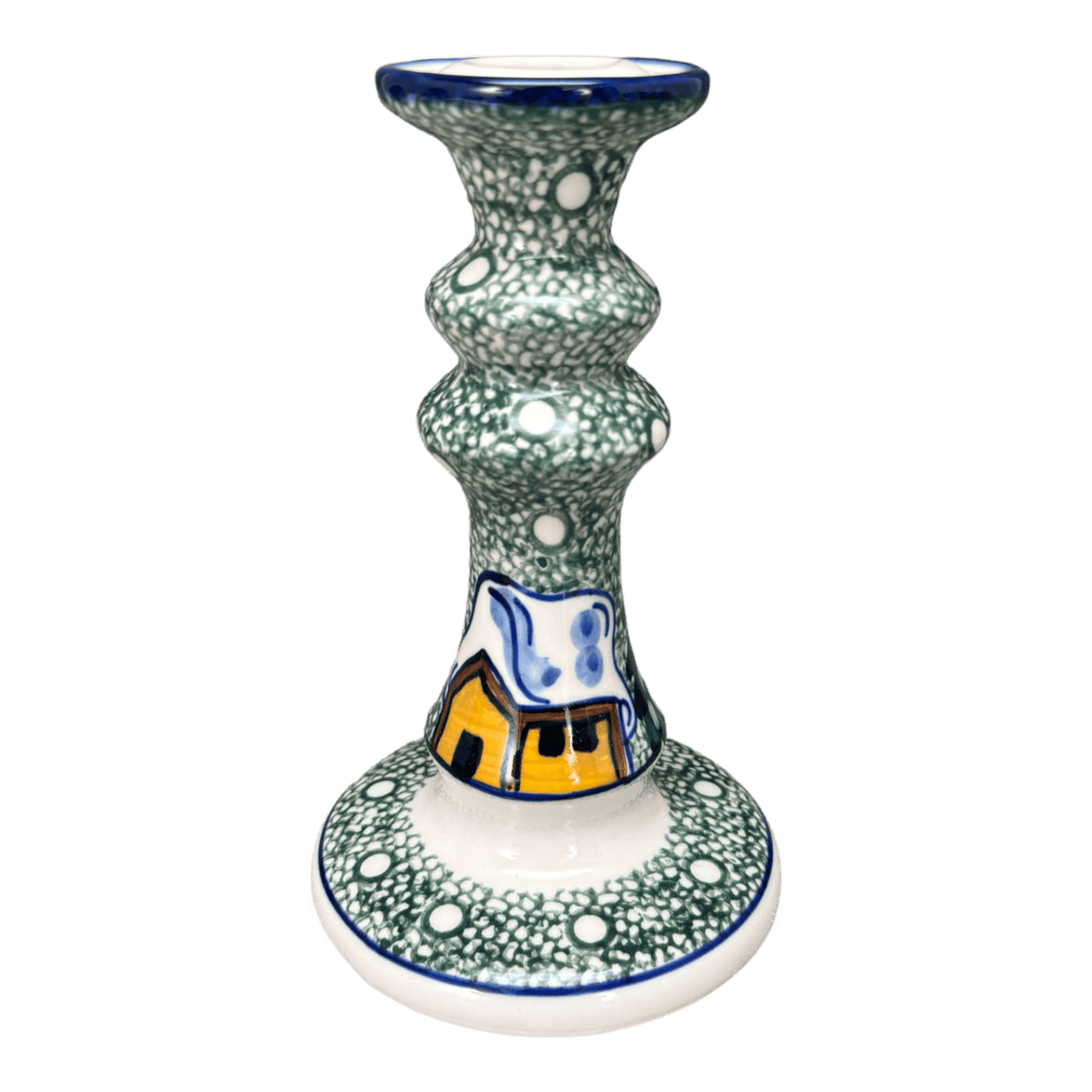 Candlestick, 7", WR (WR22C) in "Winter Cabin" by W.R. Ceramika | WR22C-AB1