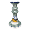 Polish Pottery WR 7" Candlestick (Winter Cabin) | WR22C-AB1 at PolishPotteryOutlet.com
