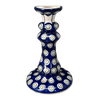 Polish Pottery WR 7" Tall Candlestick (Peacock in Line) | WR22C-SM1 at PolishPotteryOutlet.com