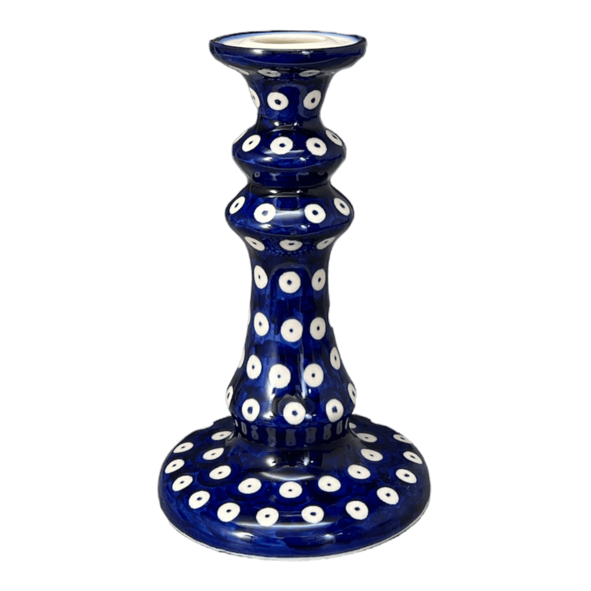 Candlestick, 7", WR (WR22C) in "Dot to Dot" by W.R. Ceramika | WR22C-SM2