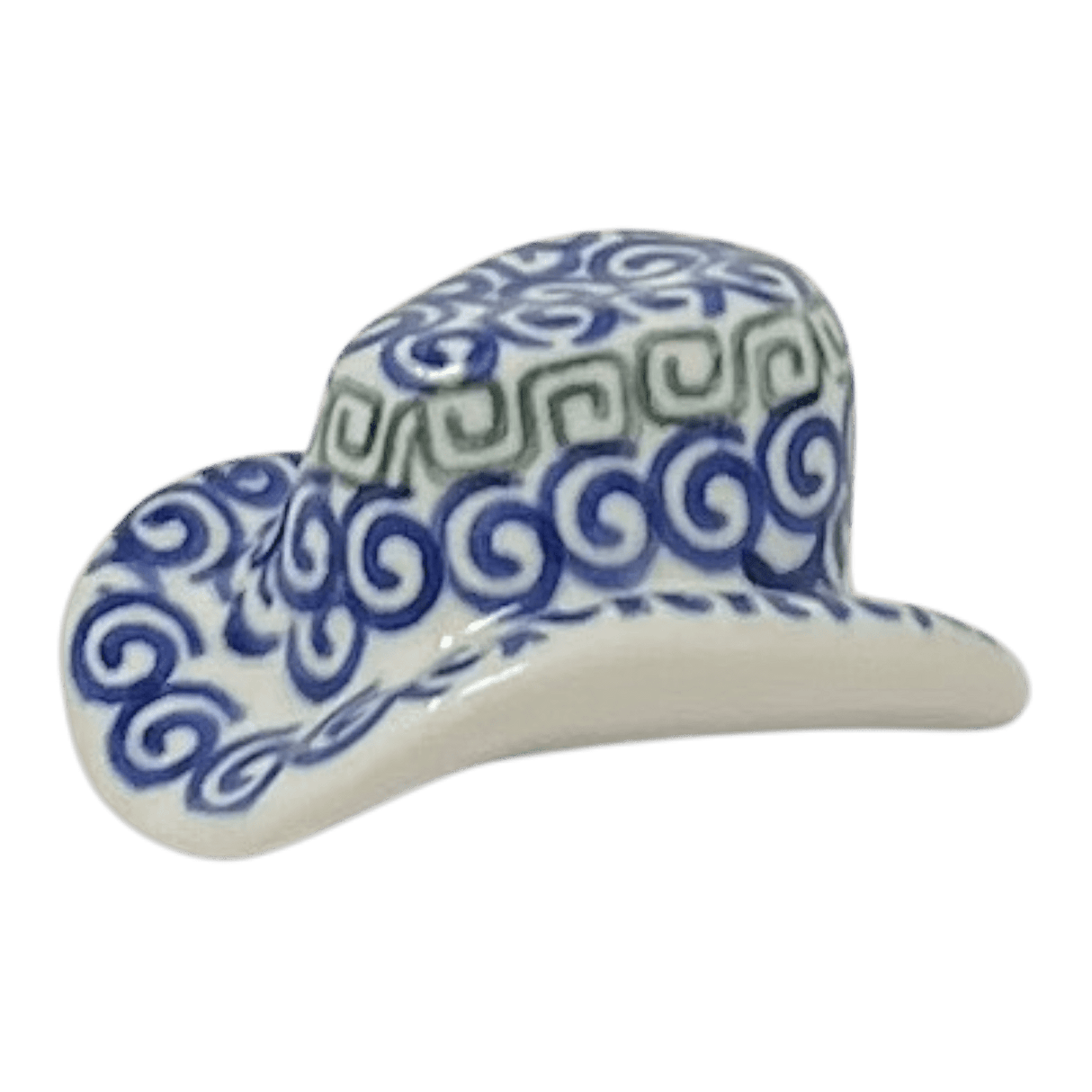 Figurine, Cowboy Hat, 2.75", WR (WR26A) in "Greek Columns" by W.R. Ceramika | WR26A-NP20