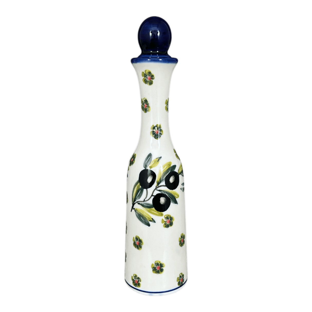 Bottle with Cork, 13.5 oz, WR (WR2E) in "Olive Grove" by W.R. Ceramika | WR2E-WR56