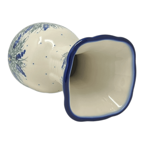 Vase, Fluted, 8.25", WR (WR301) in "Delphinium Spray" by W.R. Ceramika | WR301-BW3