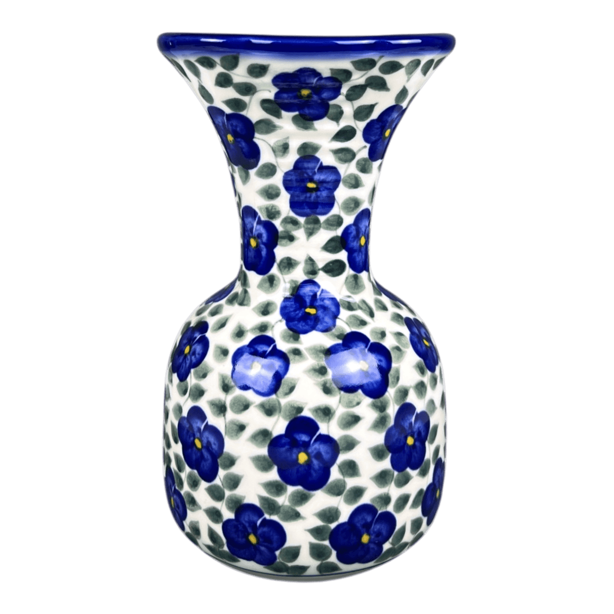 Vase, Fluted, 8.25", WR (WR301) in "Pansy Storm" by W.R. Ceramika | WR301-EZ3