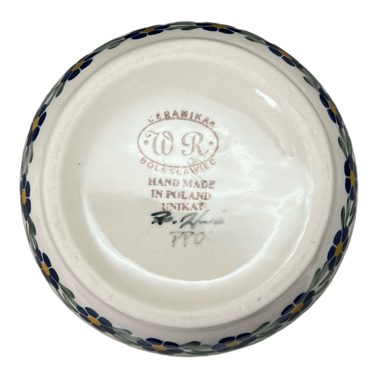 Vase, Tall, 8.5", WR (WR30D) in "Modern Blue Cascade" by W.R. Ceramika | WR30D-GP1