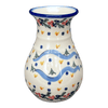 Polish Pottery 8.5" Tall Vase (Bows in Snow) | WR30D-WR15 at PolishPotteryOutlet.com