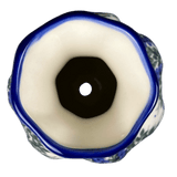 Vase, Scalloped, 6", WR (WR30Z) in "Delphinium Spray" by W.R. Ceramika | WR30Z-BW3