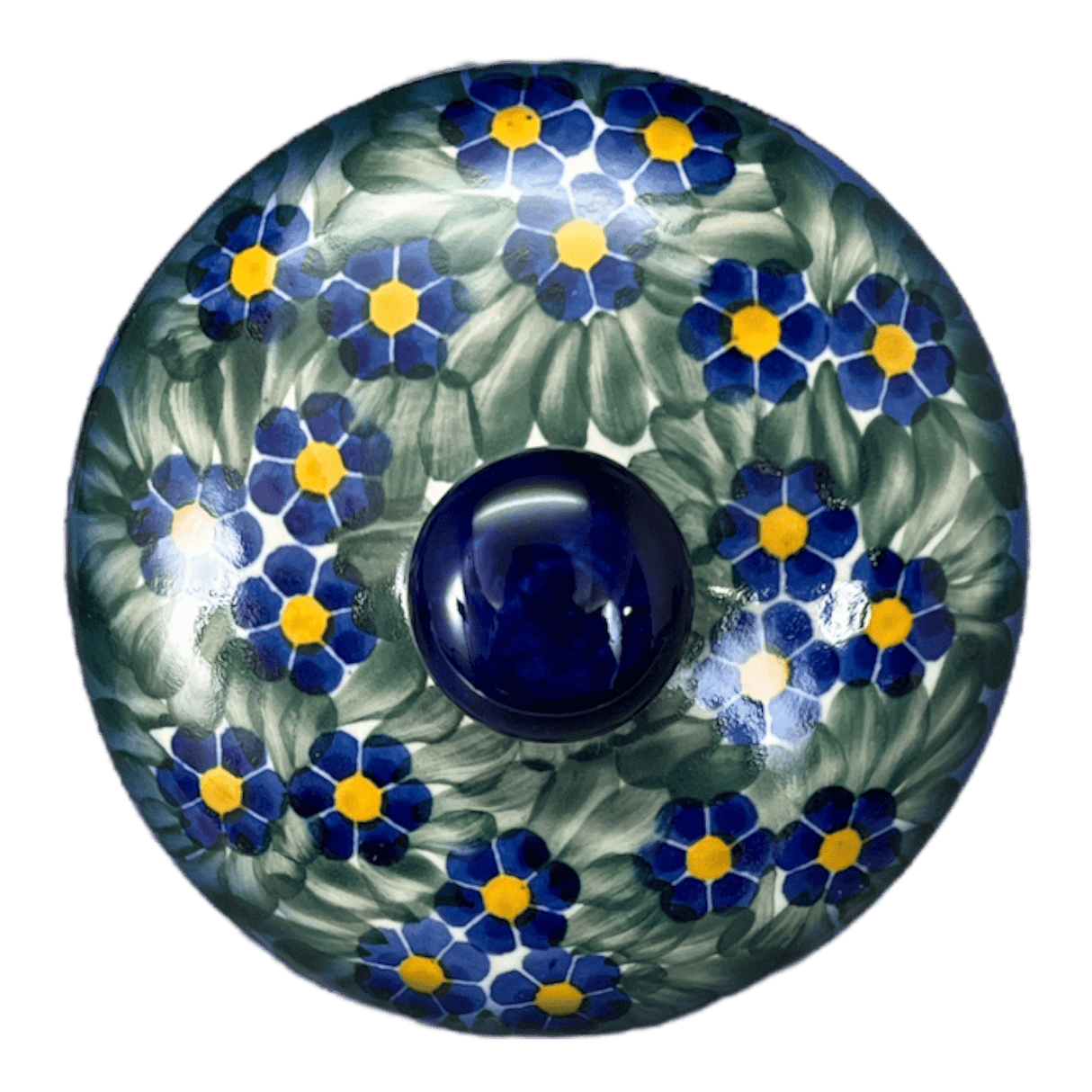 Container, Round, Covered, 5" x 4", WR (WR31I) in "Bed of Blossoms" by W.R. Ceramika | WR31I-KG2
