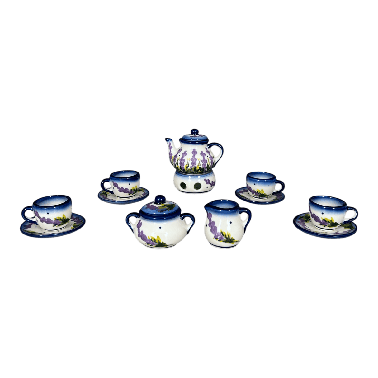 Tea Set, Childs, WR (WR34A) in "Lavender Fields" by W.R. Ceramika | WR34A-BW4