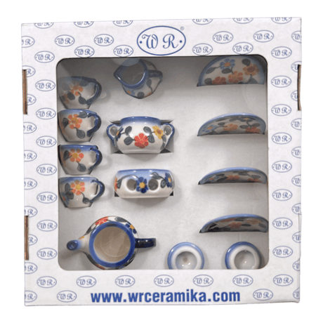 Tea Set, Childs, WR (WR34A) in "Rainbow Shower" by W.R. Ceramika | WR34A-NP18