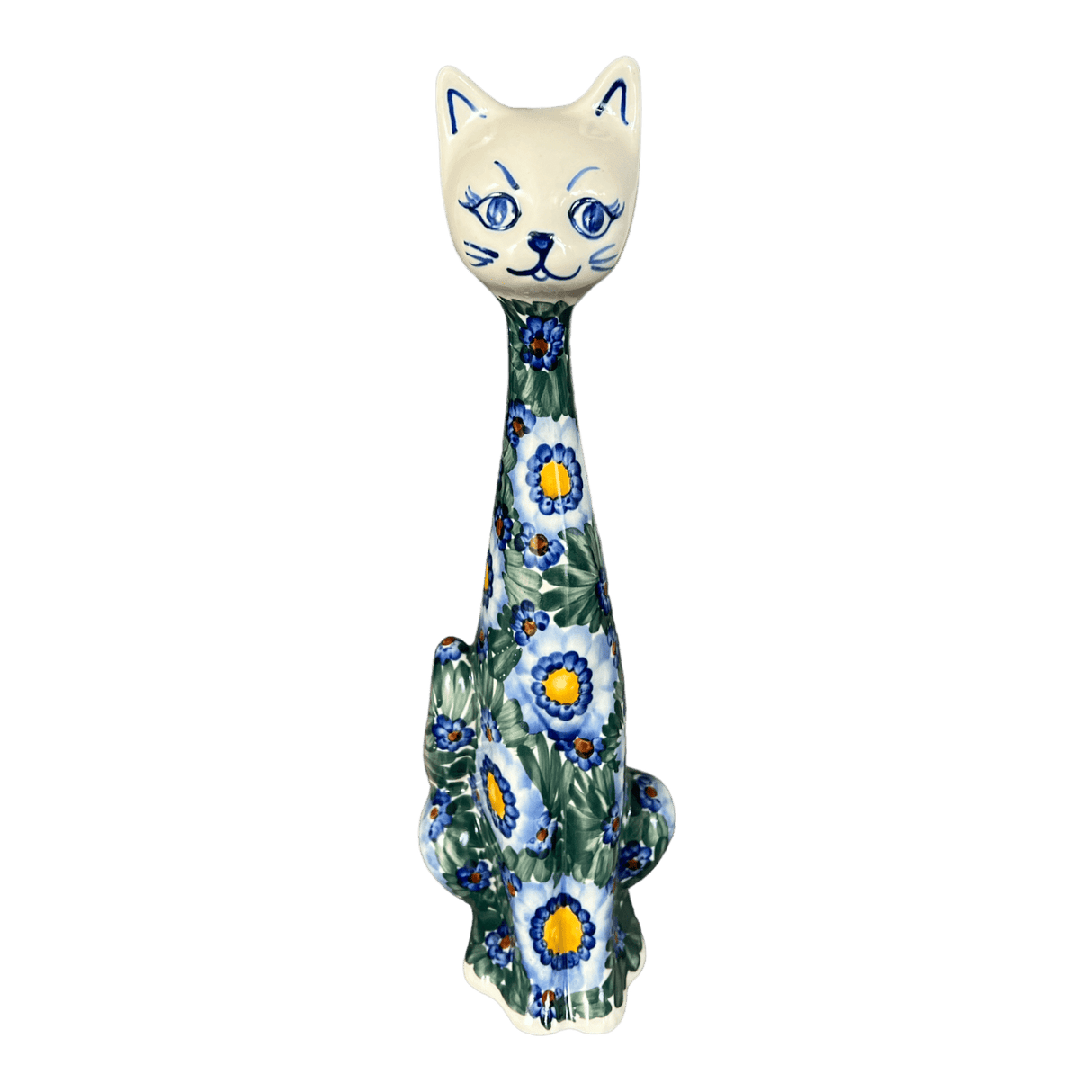 Figurine, Tall Cat, 12.5", WR (WR40A) in "Impressionist's Dream" by W.R. Ceramika | WR40A-AB3