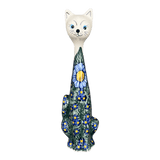 Figurine, Tall Cat, 12.5", WR (WR40A) in "Bed of Blossoms" by W.R. Ceramika | WR40A-KG2