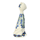 Figurine, Tall Cat, 8", WR (WR40B) in "Modern Blue Cascade" by W.R. Ceramika | WR40B-GP1