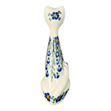 Figurine, Tall Cat, 8", WR (WR40B) in "Modern Blue Cascade" by W.R. Ceramika | WR40B-GP1