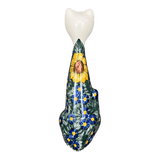 Figurine, Tall Cat, 8", WR (WR40B) in "Bed of Blossoms" by W.R. Ceramika | WR40B-KG2