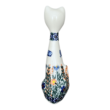 Figurine, Tall Cat, 8", WR (WR40B) in "Butterfly Delight" by W.R. Ceramika | WR40B-PP2