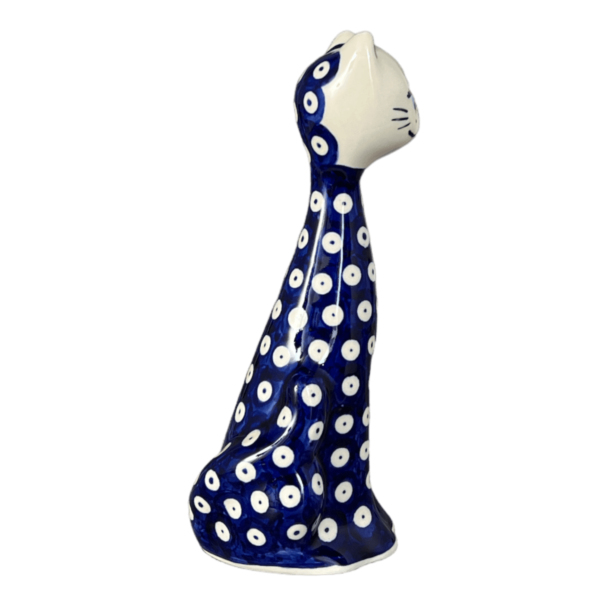 Figurine, Tall Cat, 8", WR (WR40B) in "Dot to Dot" by W.R. Ceramika | WR40B-SM2