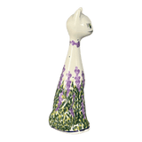 Figurine, Tall Cat, 9.5", WR (WR40C) in "Lavender Fields" by W.R. Ceramika | WR40C-BW4