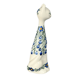 Figurine, Tall Cat, 9.5", WR (WR40C) in "Modern Blue Cascade" by W.R. Ceramika | WR40C-GP1