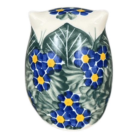 Figurine, Owl, 3" Small, WR (WR40J) in "Bed of Blossoms" by W.R. Ceramika | WR40J-KG2