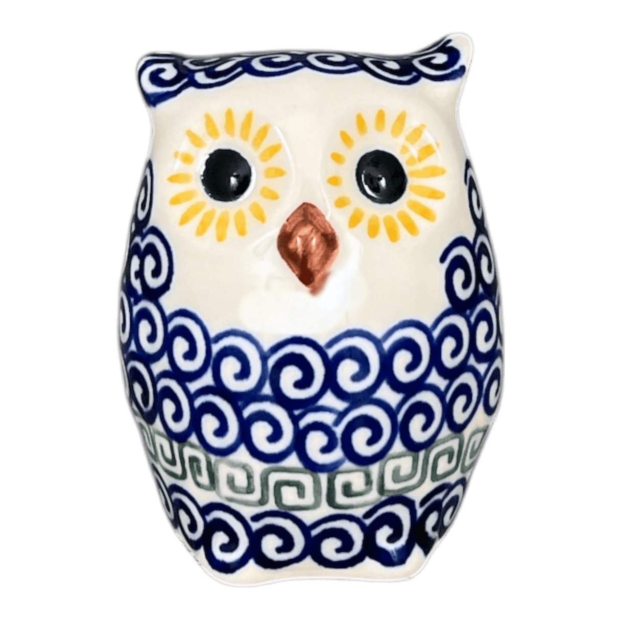 Figurine, Owl, 3" Small, WR (WR40J) in "Greek Columns" by W.R. Ceramika | WR40J-NP20