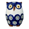 Polish Pottery WR 3" Small Owl Figurine (Peacock in Line) | WR40J-SM1 at PolishPotteryOutlet.com
