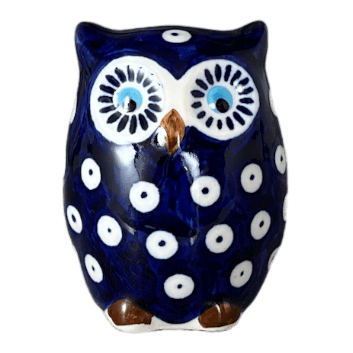 Figurine, Owl, 3" Small, WR (WR40J) in "Dot to Dot" by W.R. Ceramika | WR40J-SM2