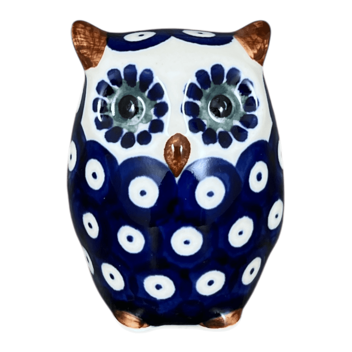 Figurine, Owl, 3" Small, WR (WR40J) in "Dot to Dot" by W.R. Ceramika | WR40J-SM2