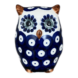 Figurine, Owl, 3" Small, WR (WR40J) in "Dot to Dot" by W.R. Ceramika | WR40J-SM2