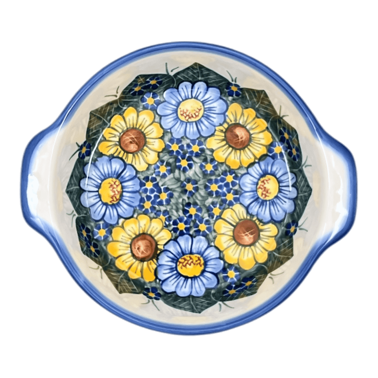 Baker, Round, 8", WR (WR43F) in "Bed of Blossoms" by W.R. Ceramika | WR43F-KG2