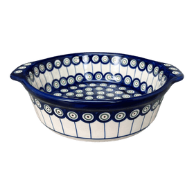 Polish Pottery WR 8" Round Baker (Peacock in Line) | WR43F-SM1 Additional Image at PolishPotteryOutlet.com