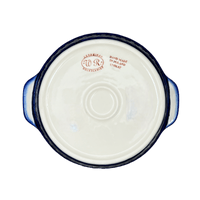 A picture of a Polish Pottery 8" Round Baker (Mosquito) | WR43F-SM3 as shown at PolishPotteryOutlet.com/products/8-round-baker-mosquito-wr43f-sm3