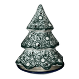 Luminary, Christmas Tree, 5", WR (WR44A) in "Winter Cabin" by W.R. Ceramika | WR44A-AB1