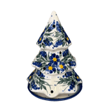 Luminary, Christmas Tree, 5", WR (WR44A) in "Delphinium Spray" by W.R. Ceramika | WR44A-BW3